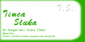 timea sluka business card