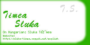 timea sluka business card